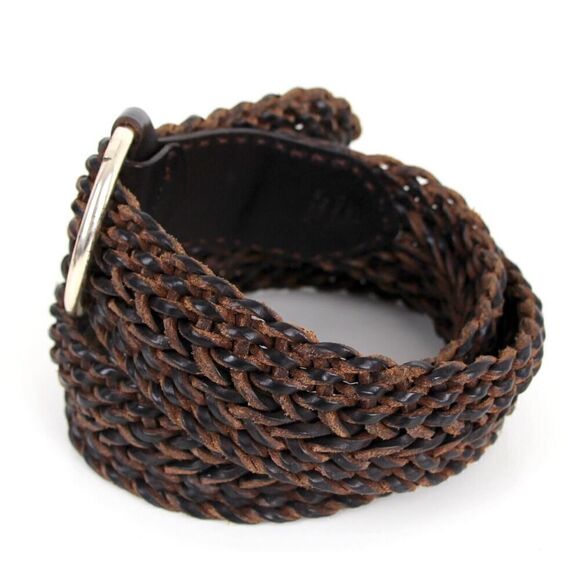 Ralph Lauren BRAIDED BROWN GENUINE LEATHER 2\